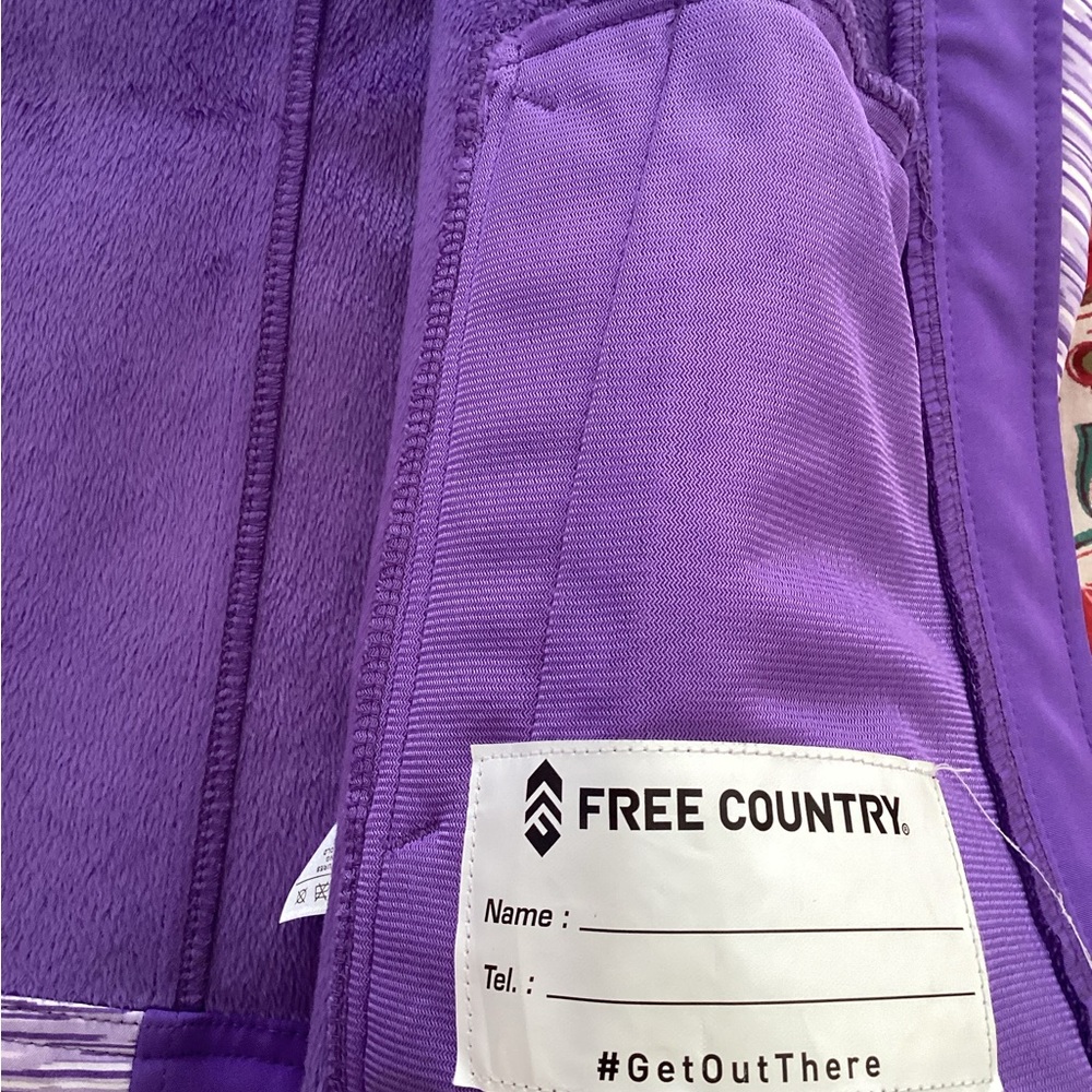 Free Country Purple Striped Kids Raincoat ( NWOT) - Picture 6 of 14